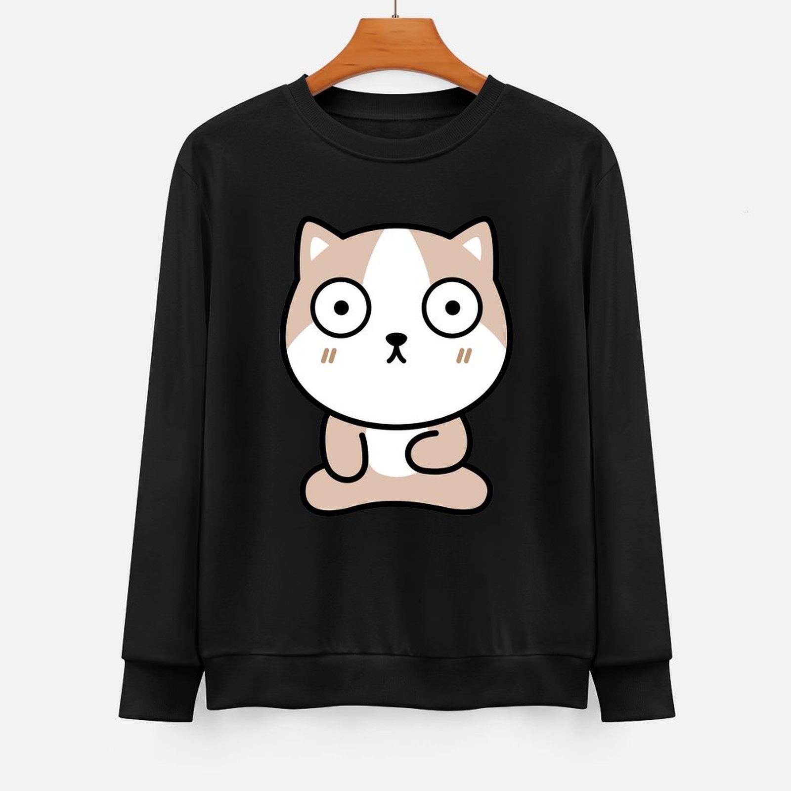 Front Patterned Long Sleeve TopClassicStyle Clean